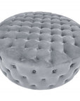Sandra - Round Velvet Ottoman Upholstered Coffee Table