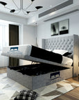 Maya Winged Divan Ottoman Storage Bed - Bed Universe